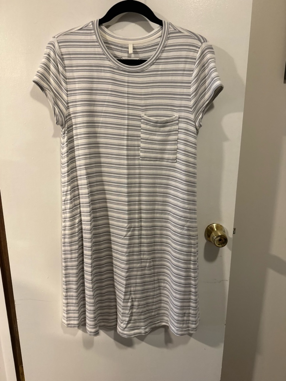 Women’s Lou & Grey Striped T-shirt Dress with Crew Neckline Size Small